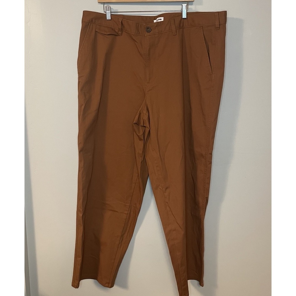 Lands' End Chino Pants Rust Brown Straight Cotton Blend Stretch 22W‎